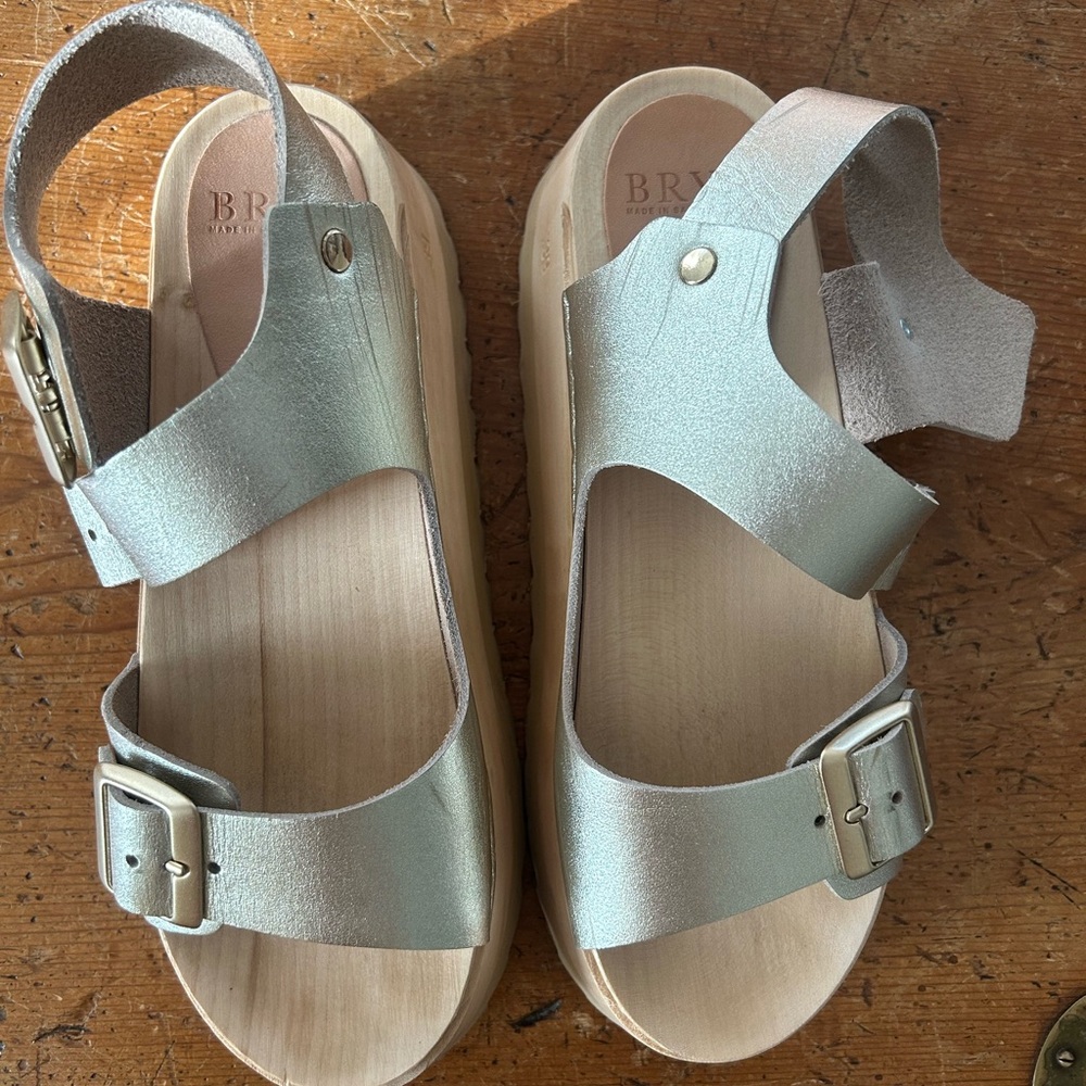 Bryr Metallic Silver Platform Sandals